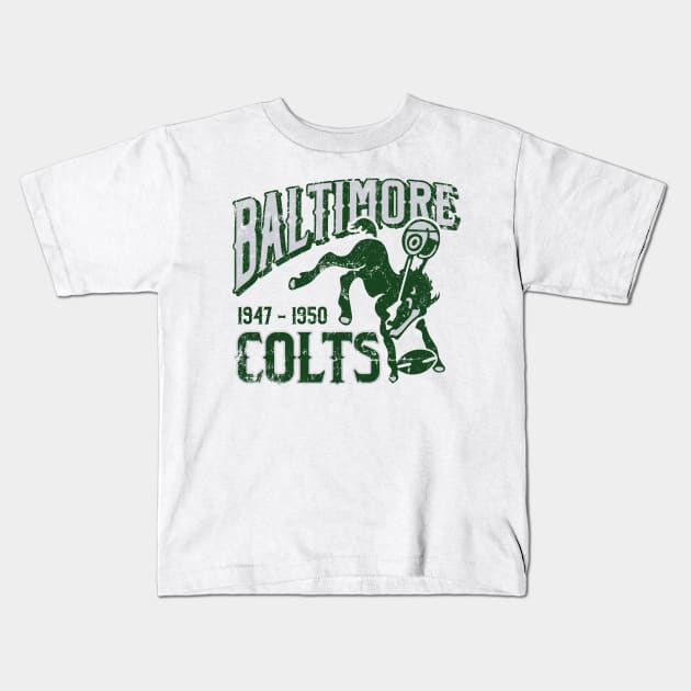 Baltimore Colts Kids T-Shirt by MindsparkCreative